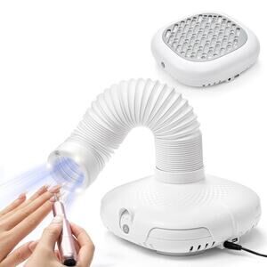 2-in-1 Nail Dust Collector Vacuum 13000RPM Flexible Hose Filter Manicure Acrylic